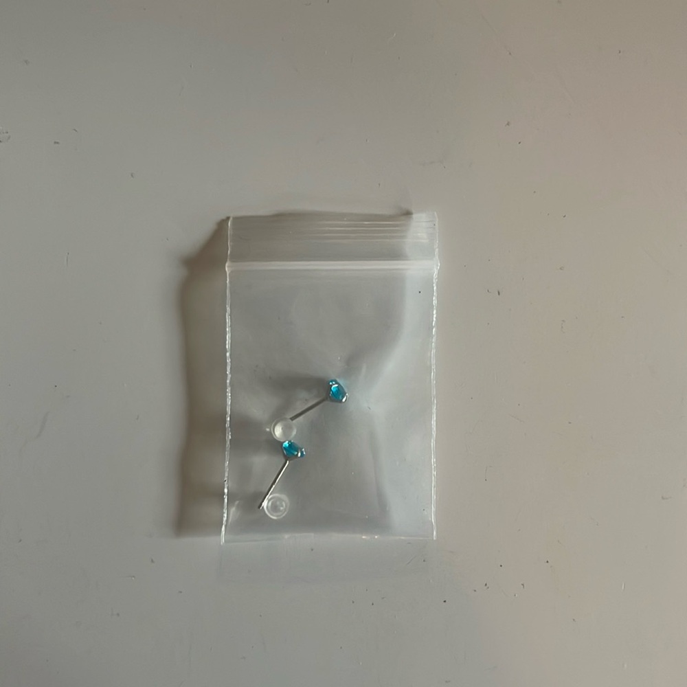 SHEIN light blue studs